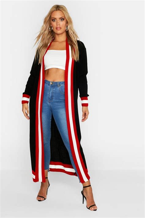 boohoo long cardigan.